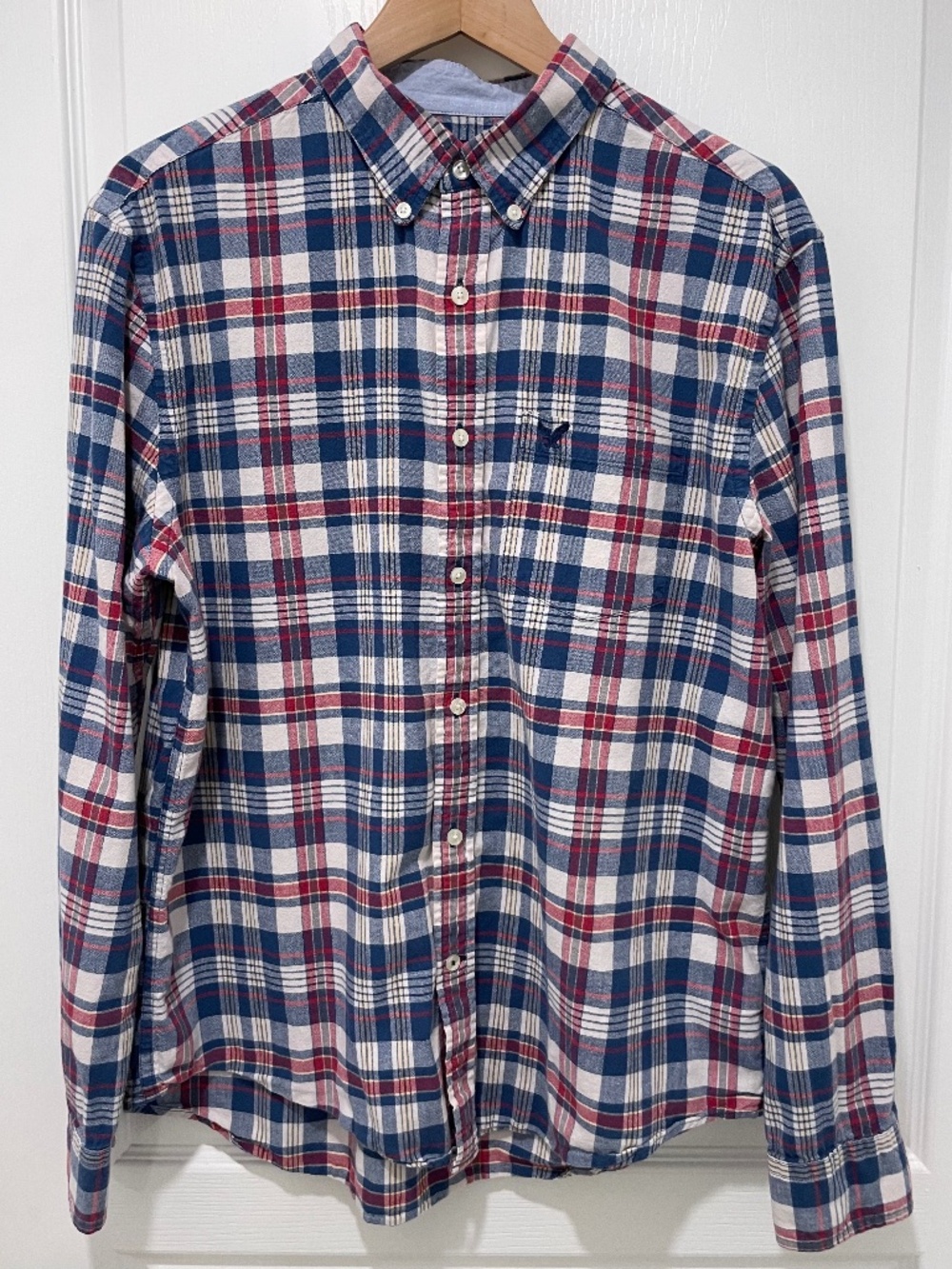 AMERICAN EAGLE OUTFITTERS Men's Classic Fit Button Down Collar Shirt Size Large